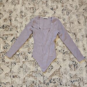 Abercrombie & Fitch Mauve Long Sleeve Bodysuit